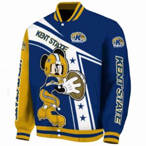 custom kent state golden flashes mickey football navy blue white jacket best selling