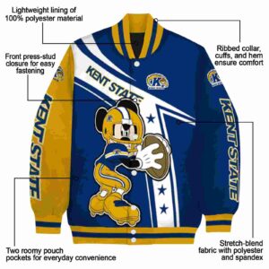 custom kent state golden flashes mickey football navy blue white jacket new arrival
