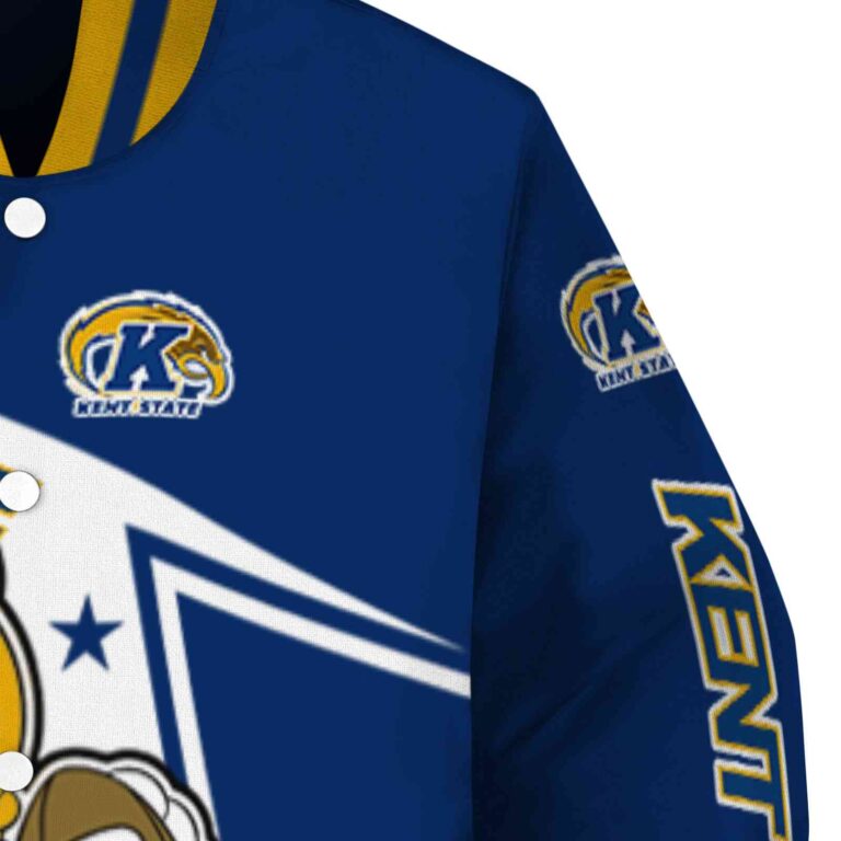 custom kent state golden flashes mickey football navy blue white jacket premium grade