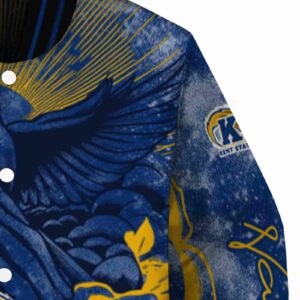 custom kent state golden flashes praying hands navy blue jacket premium grade
