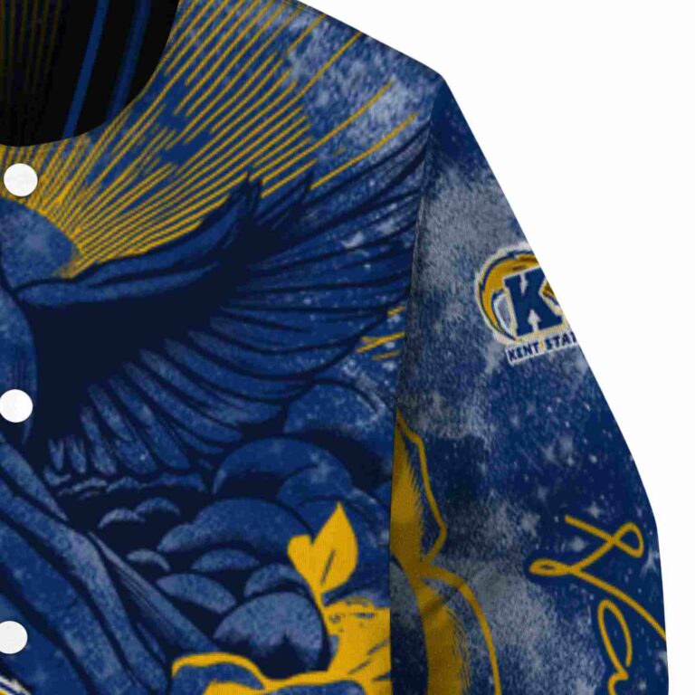custom kent state golden flashes praying hands navy blue jacket premium grade
