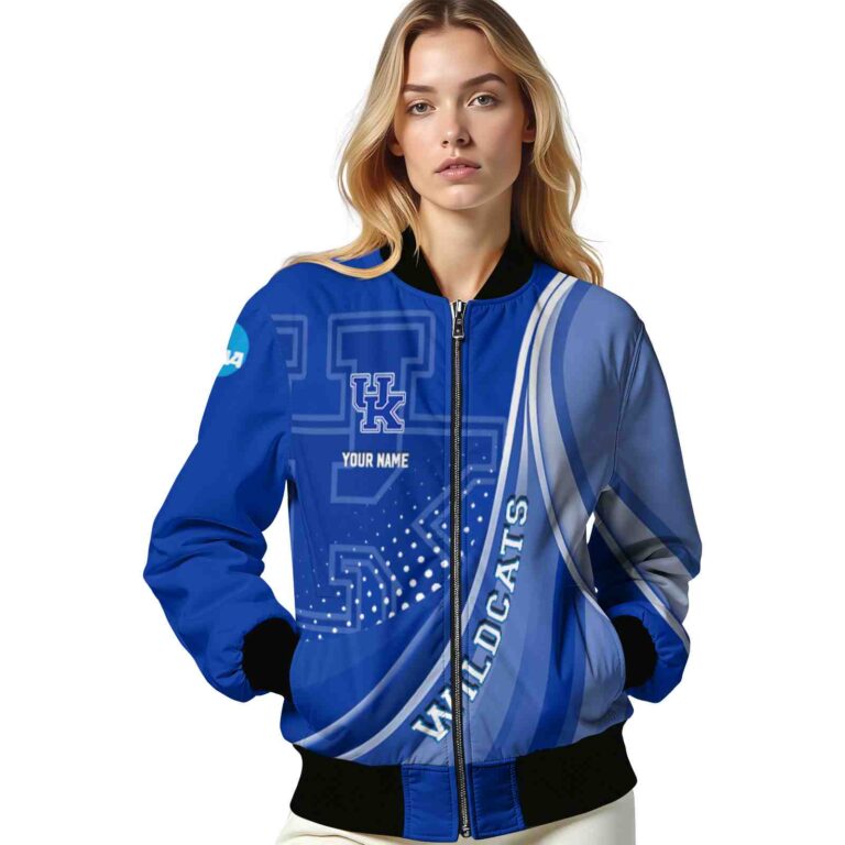 custom kentucky wildcats wave patterns blue jacket latest model