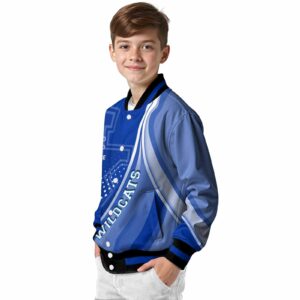 custom kentucky wildcats wave patterns blue jacket trendy
