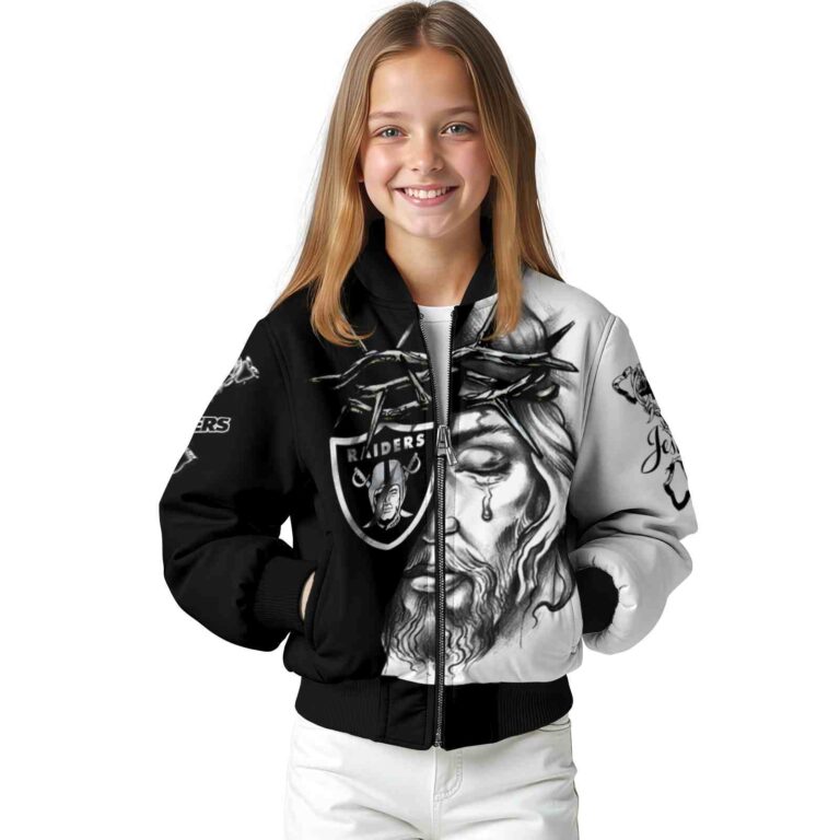 custom las vegas raiders jesus tears black white jacket top rated
