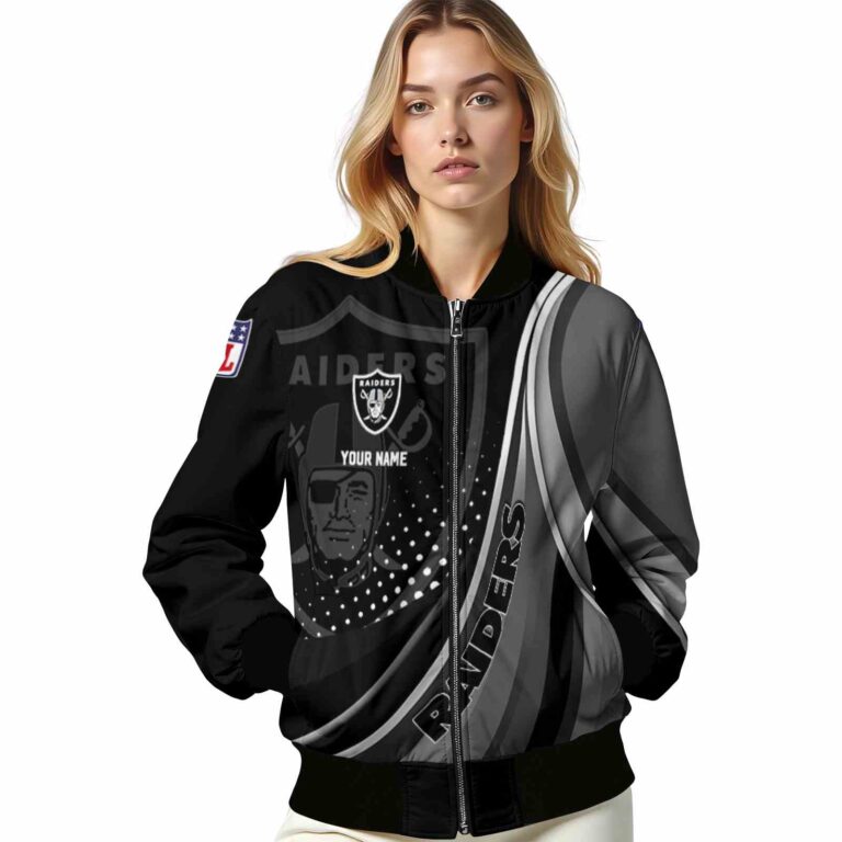 custom las vegas raiders wave patterns black jacket latest model