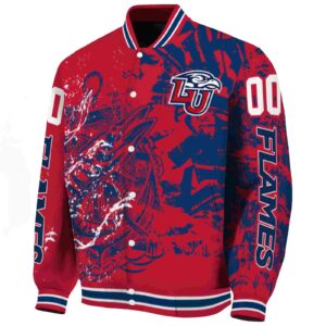 custom liberty flames fishing art red jacket best selling