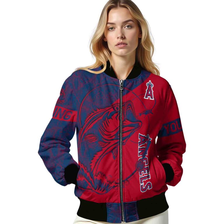 custom los angeles angels fishing rod red jacket latest model