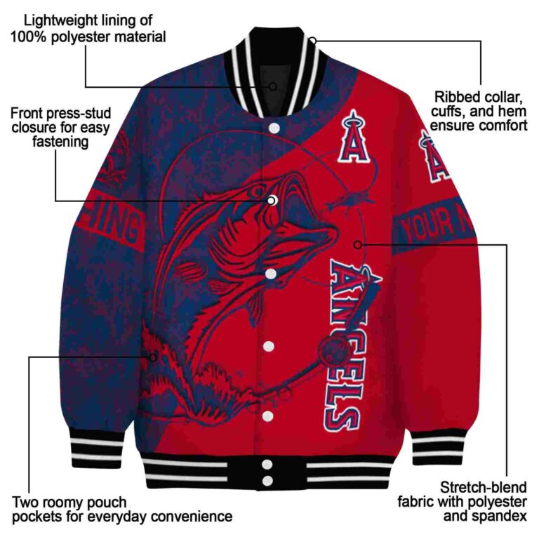 custom los angeles angels fishing rod red jacket new arrival