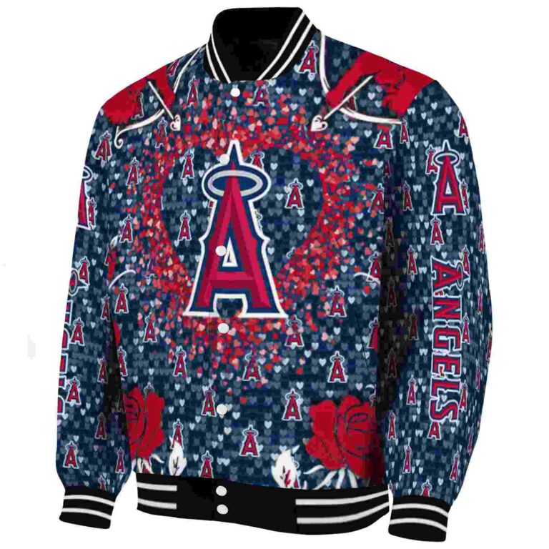 custom los angeles angels heart explosion blue jacket best selling