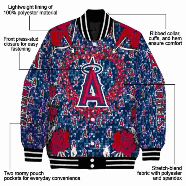 custom los angeles angels heart explosion blue jacket new arrival