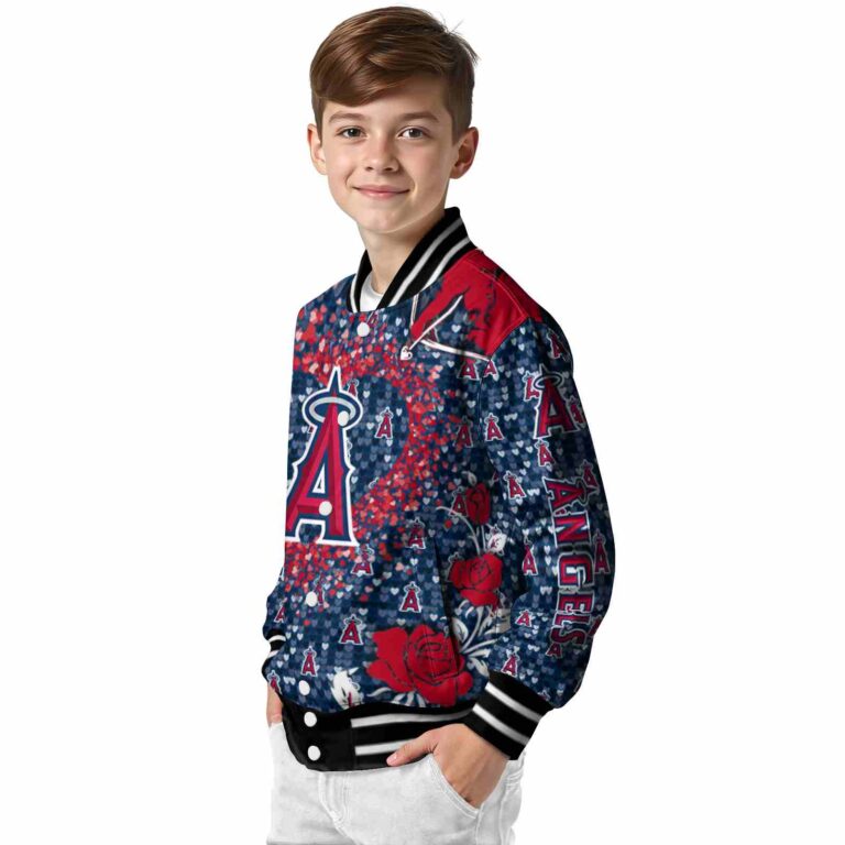 custom los angeles angels heart explosion blue jacket trendy