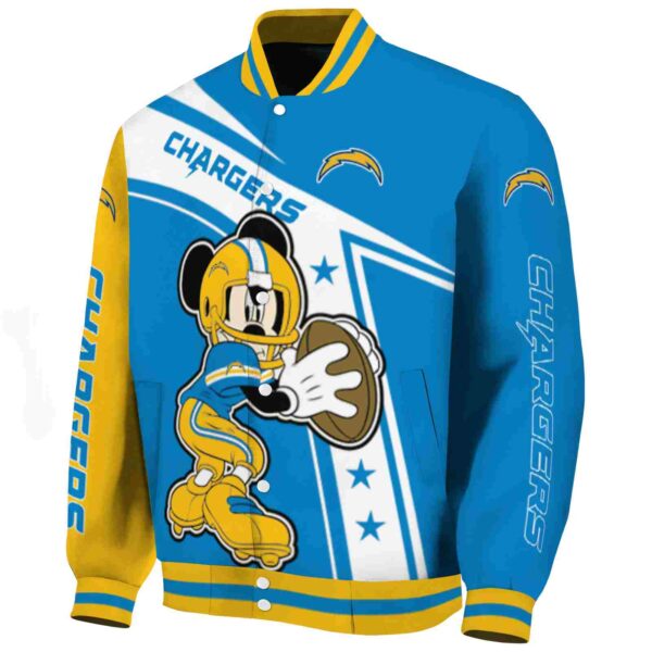 custom los angeles chargers mickey football blue white jacket best selling