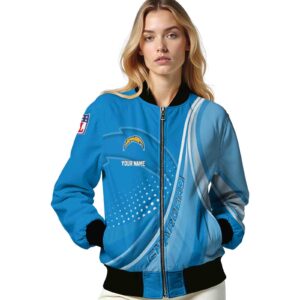 custom los angeles chargers wave patterns blue jacket latest model