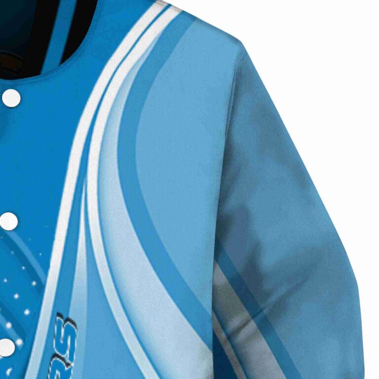 custom los angeles chargers wave patterns blue jacket premium grade
