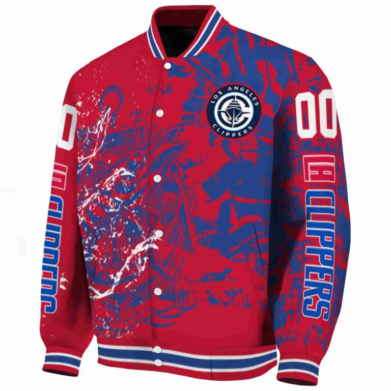 custom los angeles clippers fishing art red jacket best selling