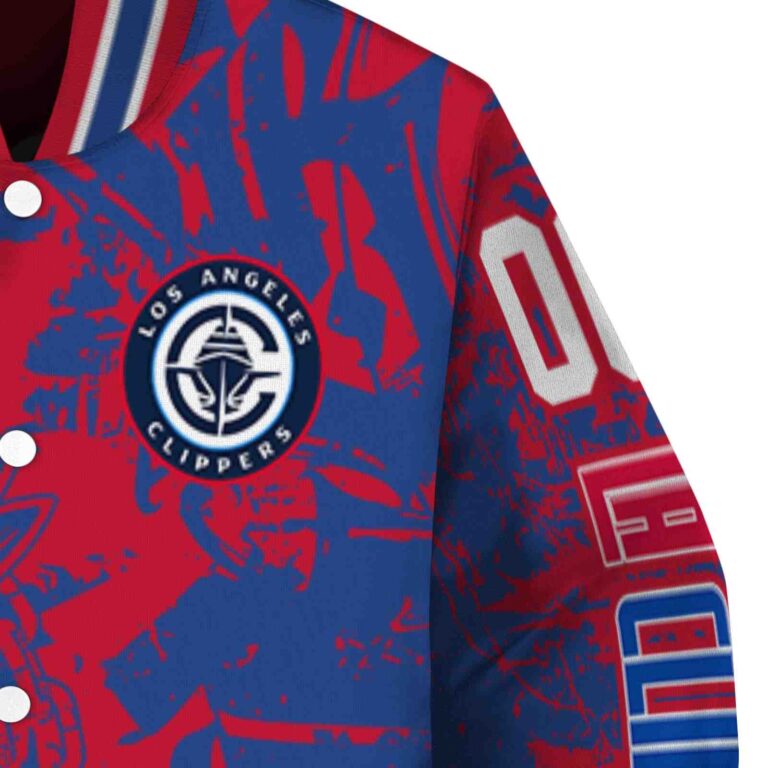 custom los angeles clippers fishing art red jacket premium grade
