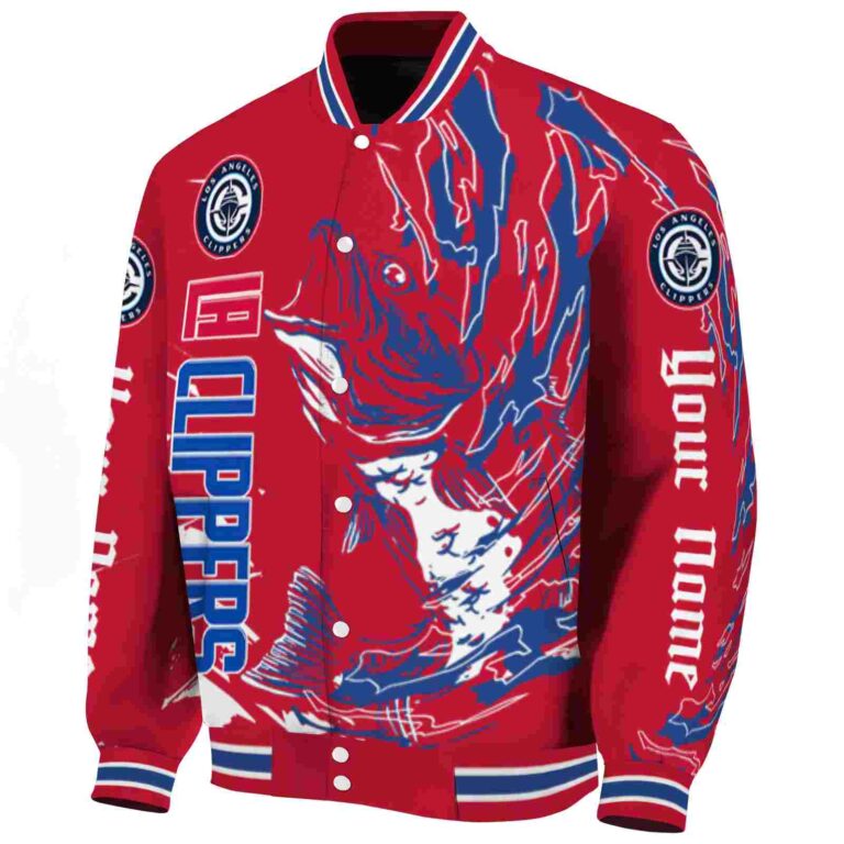 custom los angeles clippers fishing passion red white jacket best selling
