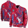 custom los angeles clippers fishing passion red white jacket fashion forward