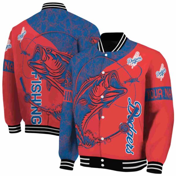 custom los angeles dodgers fishing rod red jacket fashion forward
