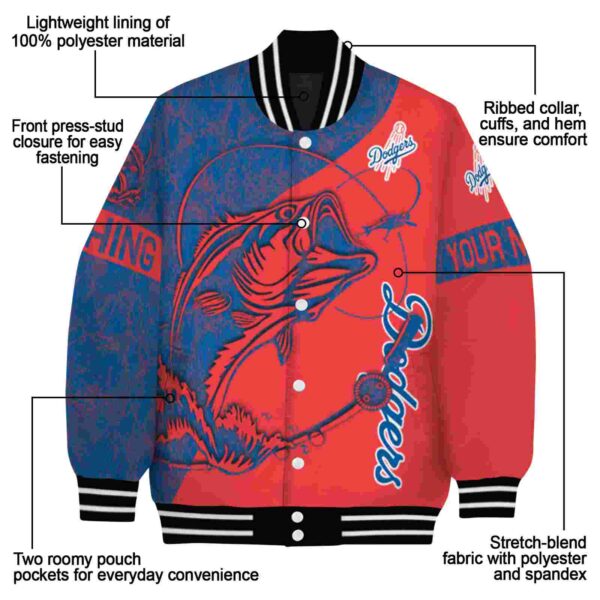 custom los angeles dodgers fishing rod red jacket new arrival