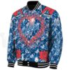 custom los angeles dodgers heart explosion blue jacket best selling