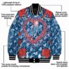 custom los angeles dodgers heart explosion blue jacket new arrival