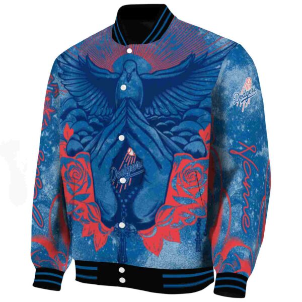 custom los angeles dodgers praying hands blue jacket best selling