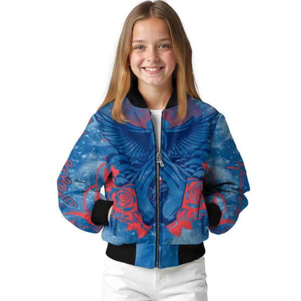 custom los angeles dodgers praying hands blue jacket top rated
