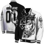 custom los angeles kings jesus tears black white jacket best selling