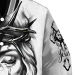custom los angeles kings jesus tears black white jacket best selling