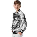 custom los angeles kings jesus tears black white jacket best selling