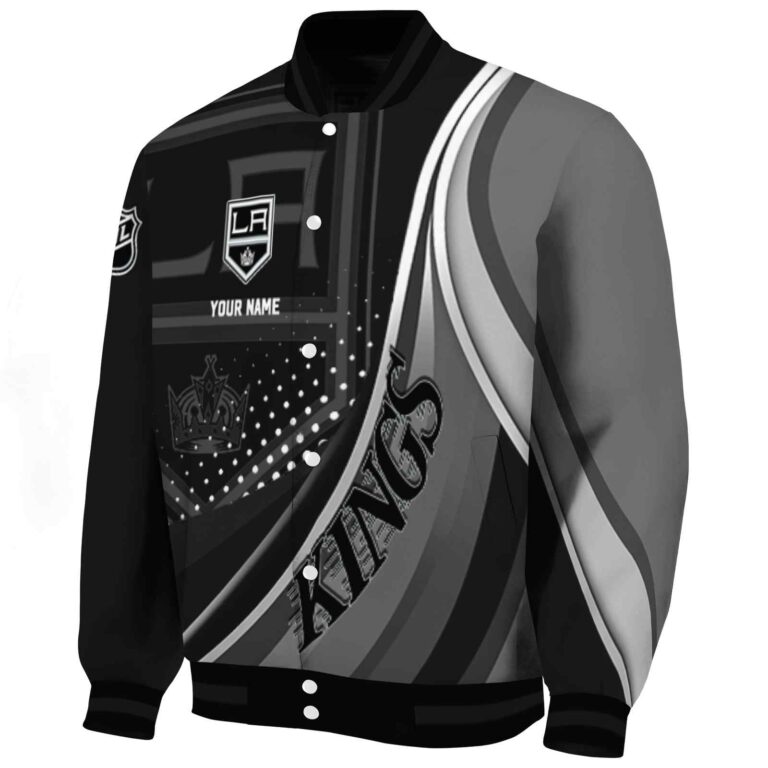 custom los angeles kings wave patterns black jacket best selling