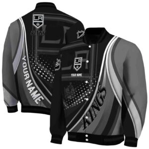 custom los angeles kings wave patterns black jacket fashion forward