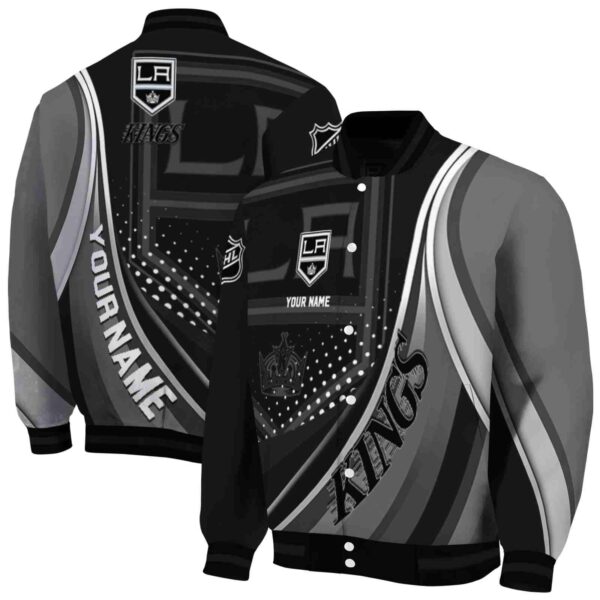 custom los angeles kings wave patterns black jacket fashion forward