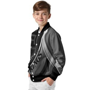 custom los angeles kings wave patterns black jacket trendy