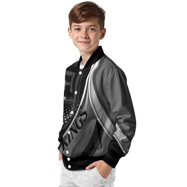 custom los angeles kings wave patterns black jacket trendy