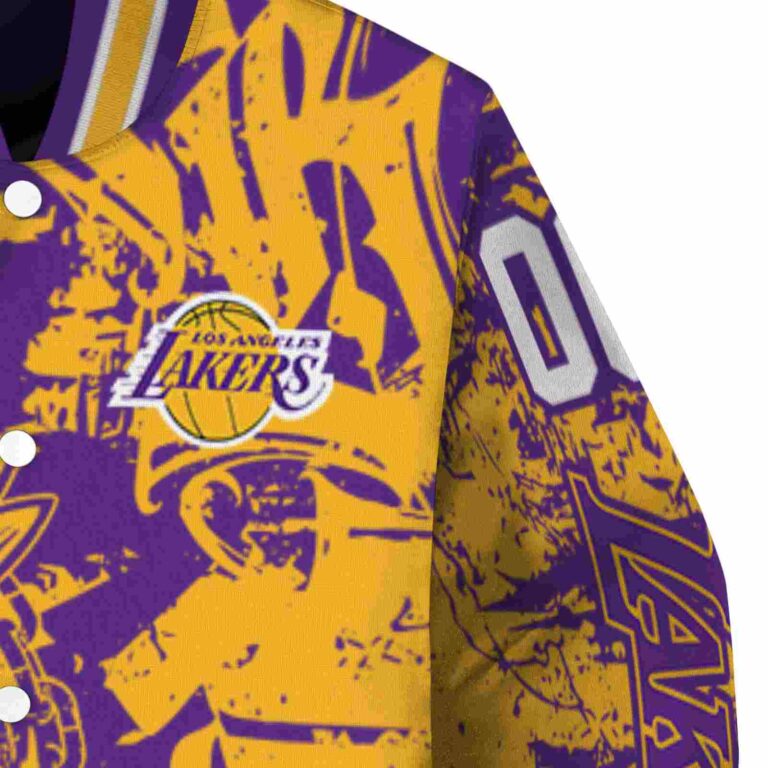 custom los angeles lakers fishing art purple jacket premium grade