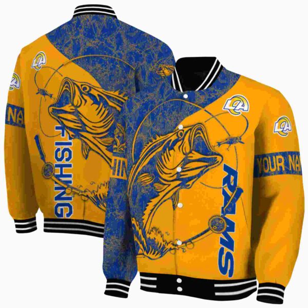 custom los angeles rams fishing rod orange jacket fashion forward