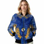 custom los angeles rams praying hands blue jacket best selling