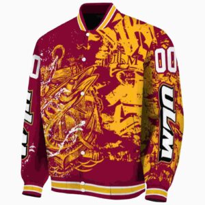custom louisiana monroe warhawks fishing art red jacket best selling
