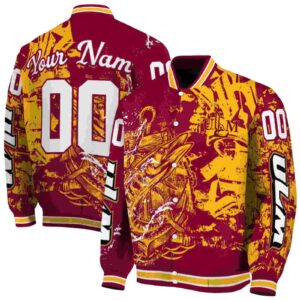 custom louisiana monroe warhawks fishing art red jacket fashion forward