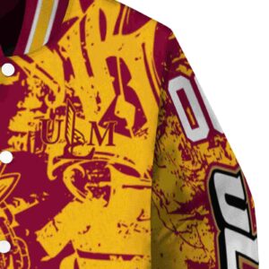 custom louisiana monroe warhawks fishing art red jacket premium grade