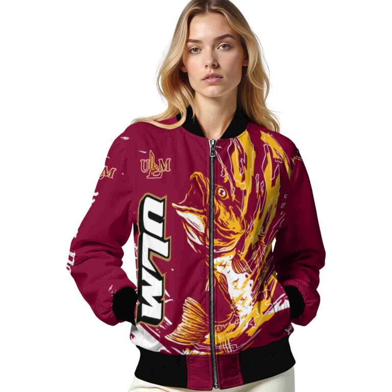 custom louisiana monroe warhawks fishing passion red white jacket latest model