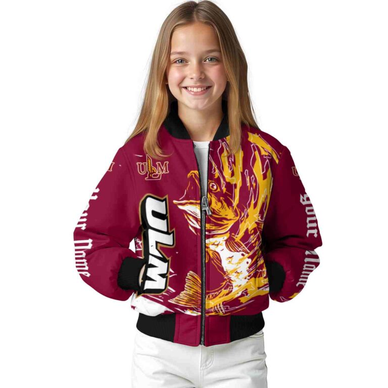 custom louisiana monroe warhawks fishing passion red white jacket top rated