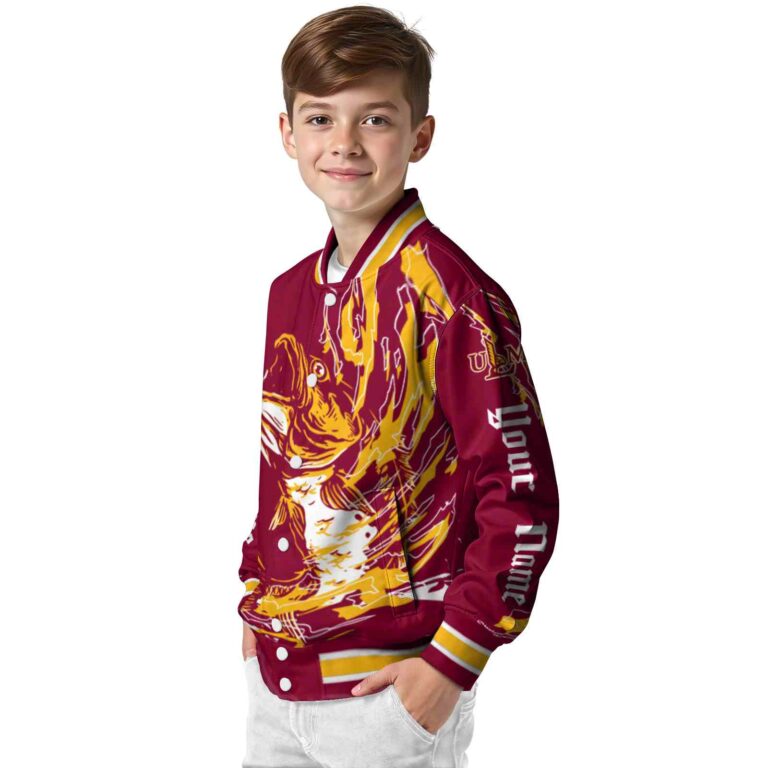custom louisiana monroe warhawks fishing passion red white jacket trendy