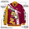 custom louisiana monroe warhawks mickey football red white jacket new arrival