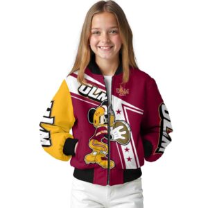 custom louisiana monroe warhawks mickey football red white jacket top rated