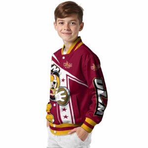 custom louisiana monroe warhawks mickey football red white jacket trendy