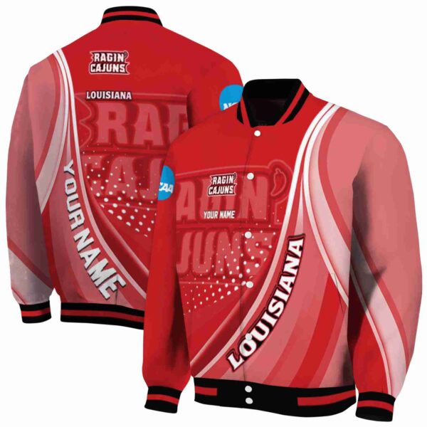custom louisiana ragin cajuns wave patterns red jacket fashion forward