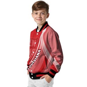 custom louisiana ragin cajuns wave patterns red jacket trendy